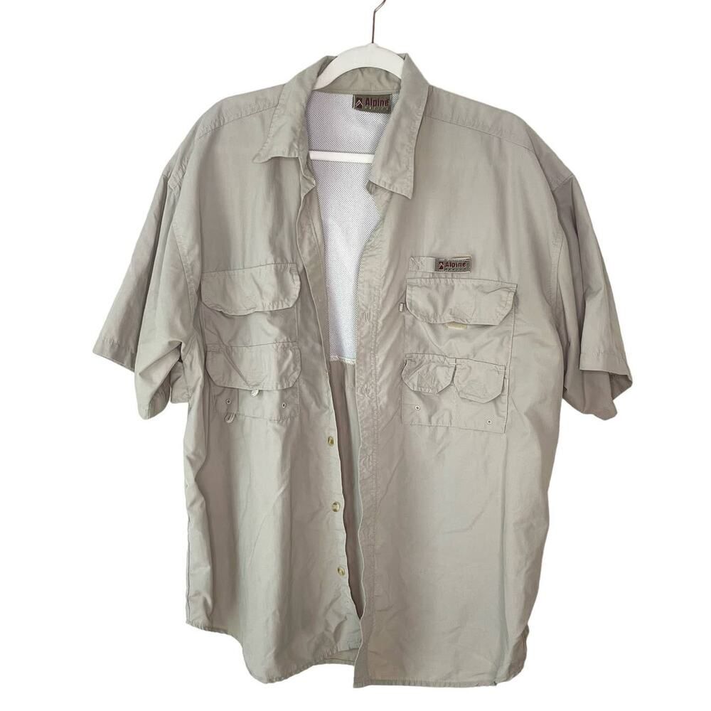 Alpine Design Mens Khaki Fishing Shirt Large